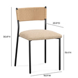 Celine Performance Boucle Dining Chair - Set of 2 by TOV Furniture at Eve Furniture