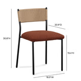 Celine Performance Boucle Dining Chair - Set of 2 by TOV Furniture at Eve Furniture