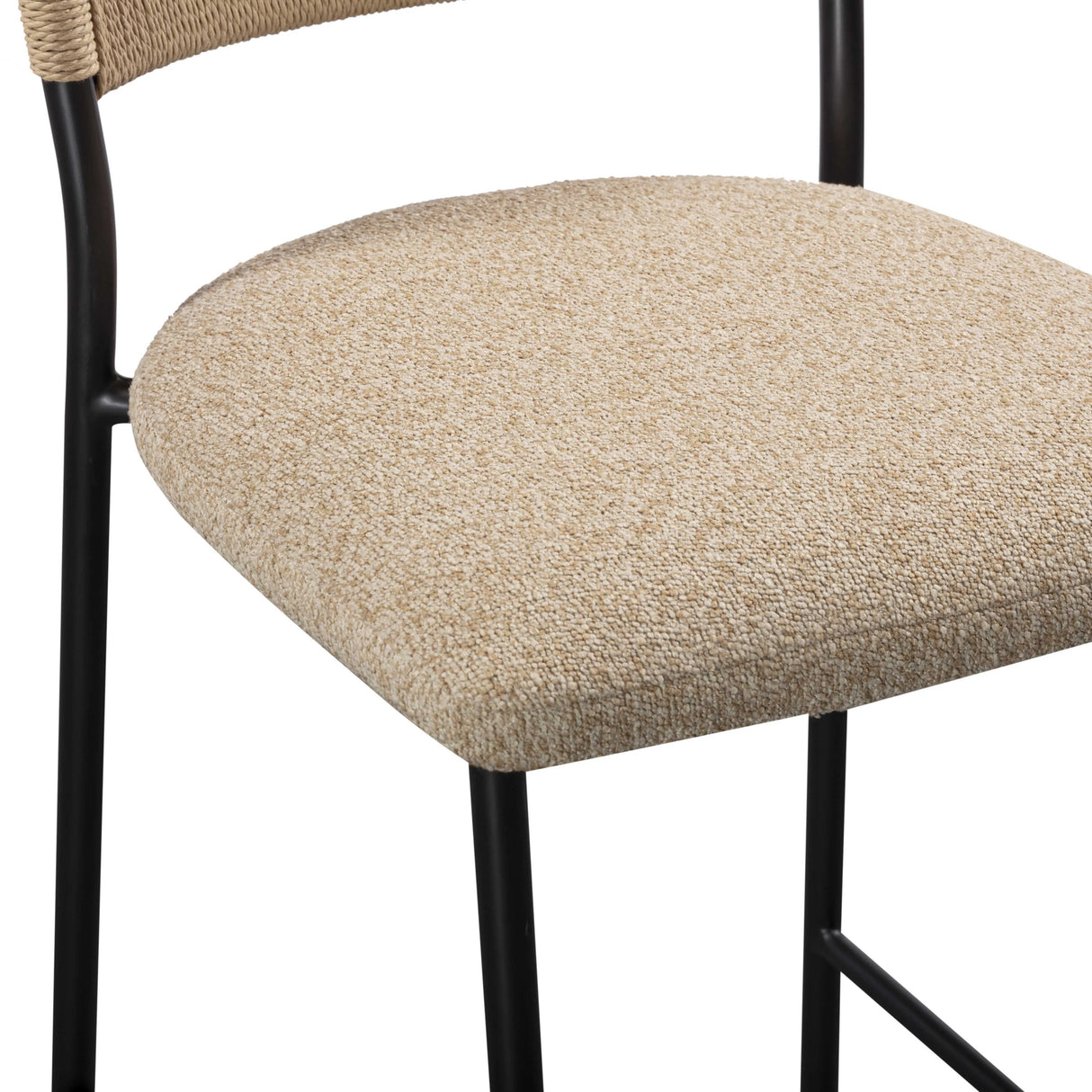 Celine Performance Boucle Stool by TOV Furniture at Eve Furniture
