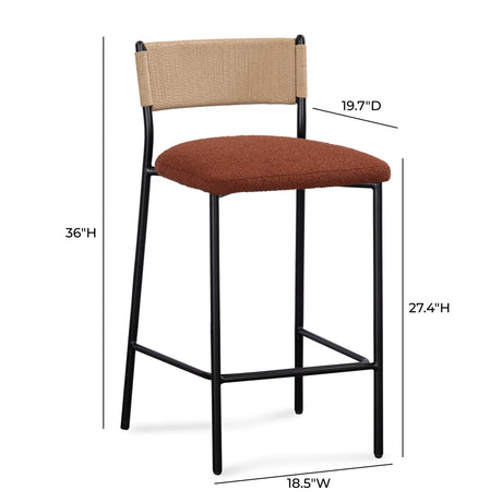 Celine Performance Boucle Stool by TOV Furniture at Eve Furniture