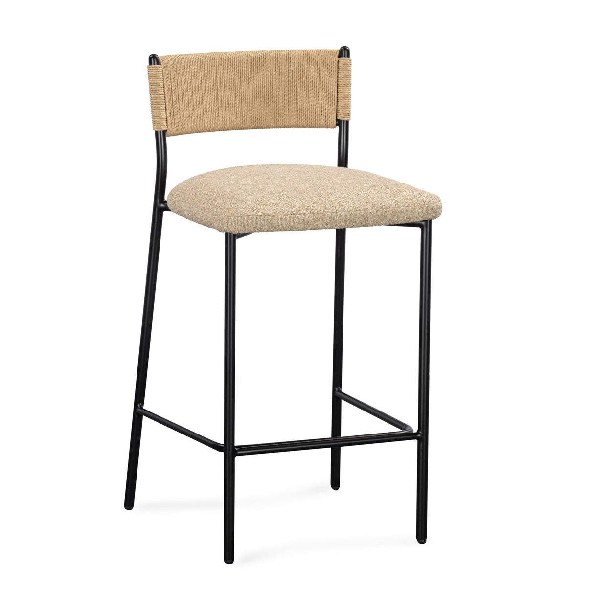 Celine Performance Boucle Stool by TOV Furniture at Eve Furniture