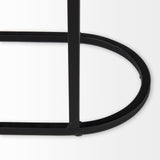 Celine Set of Two Black/Silver Metal and Glass Nesting Accent Tables by Mercana at Eve Furniture