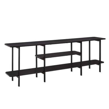 Celine Side 3 Tier Shelf Table Console in Black by Manhattan Comfort at Eve Furniture