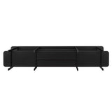 Celine Side 3 Tier Shelf Table Console in Black by Manhattan Comfort at Eve Furniture