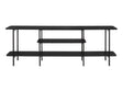 Celine Side 3 Tier Shelf Table Console in Black by Manhattan Comfort at Eve Furniture