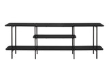 Celine Side 3 Tier Shelf Table Console in Black by Manhattan Comfort at Eve Furniture