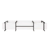 Celine Side 3 Tier Shelf Table Console in White by Manhattan Comfort at Eve Furniture