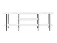 Celine Side 3 Tier Shelf Table Console in White by Manhattan Comfort at Eve Furniture