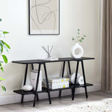 Celine Side Table Console in Black by Manhattan Comfort at Eve Furniture