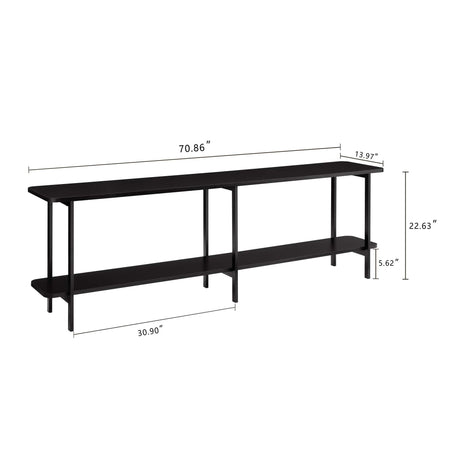 Celine Side Table Console in Black by Manhattan Comfort at Eve Furniture