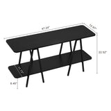 Celine Side Table Console in Black by Manhattan Comfort at Eve Furniture