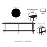 Celine Side Table Console in Black by Manhattan Comfort at Eve Furniture