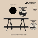 Celine Side Table Console in Black by Manhattan Comfort at Eve Furniture