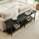 Celine Side Table Console in Black by Manhattan Comfort at Eve Furniture