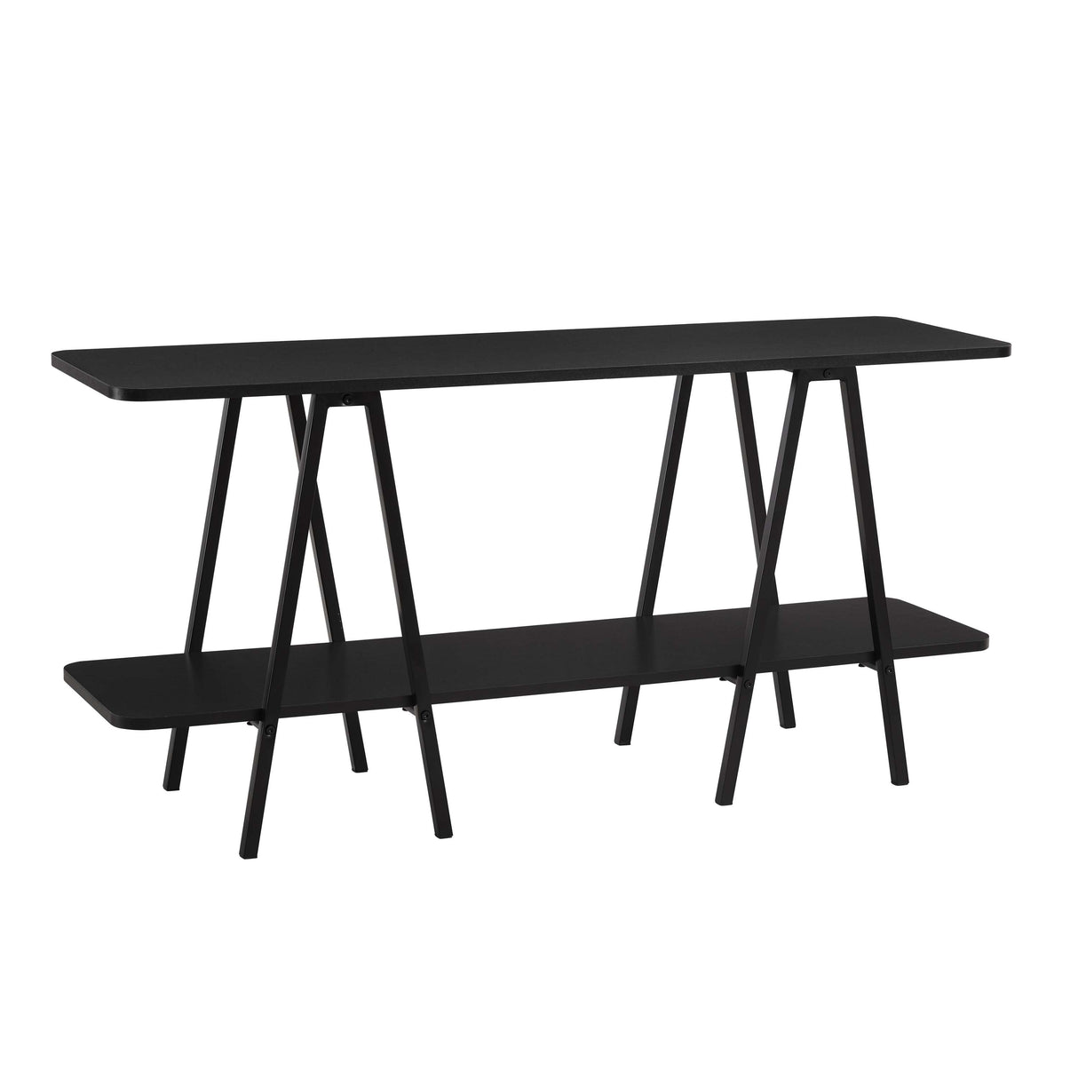 Celine Side Table Console in Black by Manhattan Comfort at Eve Furniture