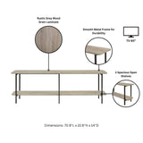 Celine Side Table Console in Grey by Manhattan Comfort at Eve Furniture