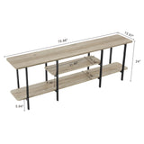Celine Side Table Console in Rustic Grey by Manhattan Comfort at Eve Furniture