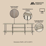 Celine Side Table Console in Rustic Grey by Manhattan Comfort at Eve Furniture