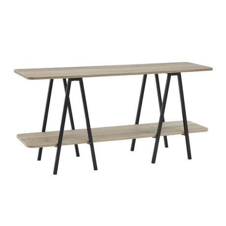 Celine Side Table Console in Rustic Grey by Manhattan Comfort at Eve Furniture