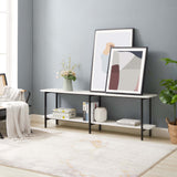 Celine Side Table Console in White by Manhattan Comfort at Eve Furniture