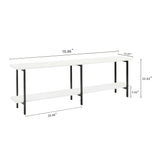 Celine Side Table Console in White by Manhattan Comfort at Eve Furniture