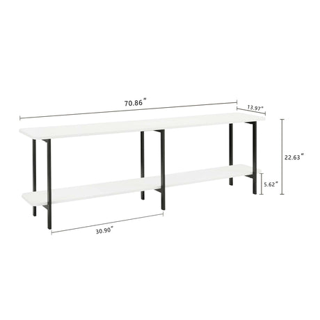 Celine Side Table Console in White by Manhattan Comfort at Eve Furniture