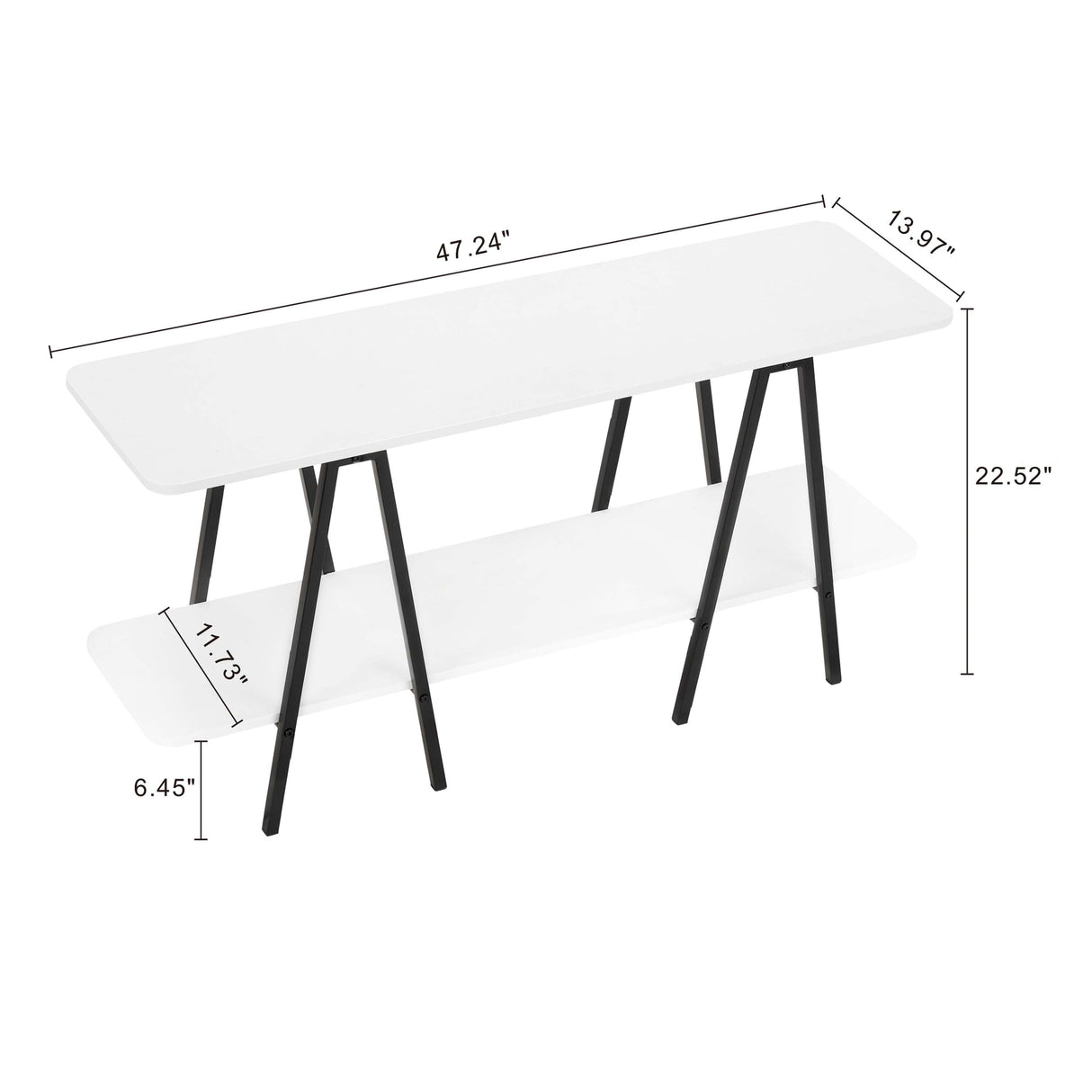 Celine Side Table Console in White by Manhattan Comfort at Eve Furniture