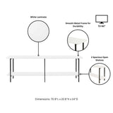 Celine Side Table Console in White by Manhattan Comfort at Eve Furniture