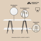 Celine Side Table Console in White by Manhattan Comfort at Eve Furniture