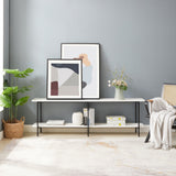 Celine Side Table Console in White by Manhattan Comfort at Eve Furniture