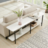 Celine Side Table Console in White by Manhattan Comfort at Eve Furniture