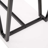 Celine Side Table Console in White by Manhattan Comfort at Eve Furniture