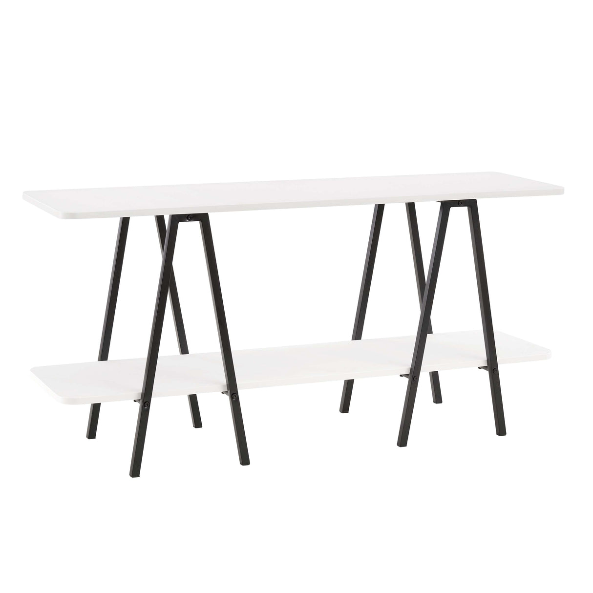 Celine Side Table Console in White by Manhattan Comfort at Eve Furniture