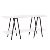 Celine Side Table Console in White by Manhattan Comfort at Eve Furniture
