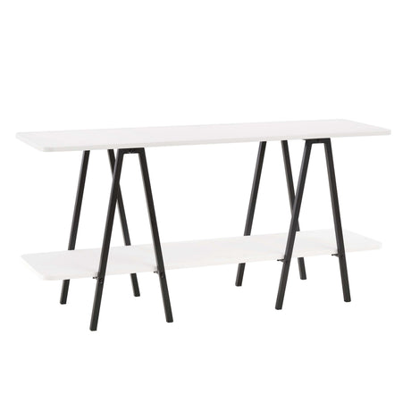 Celine Side Table Console in White by Manhattan Comfort at Eve Furniture