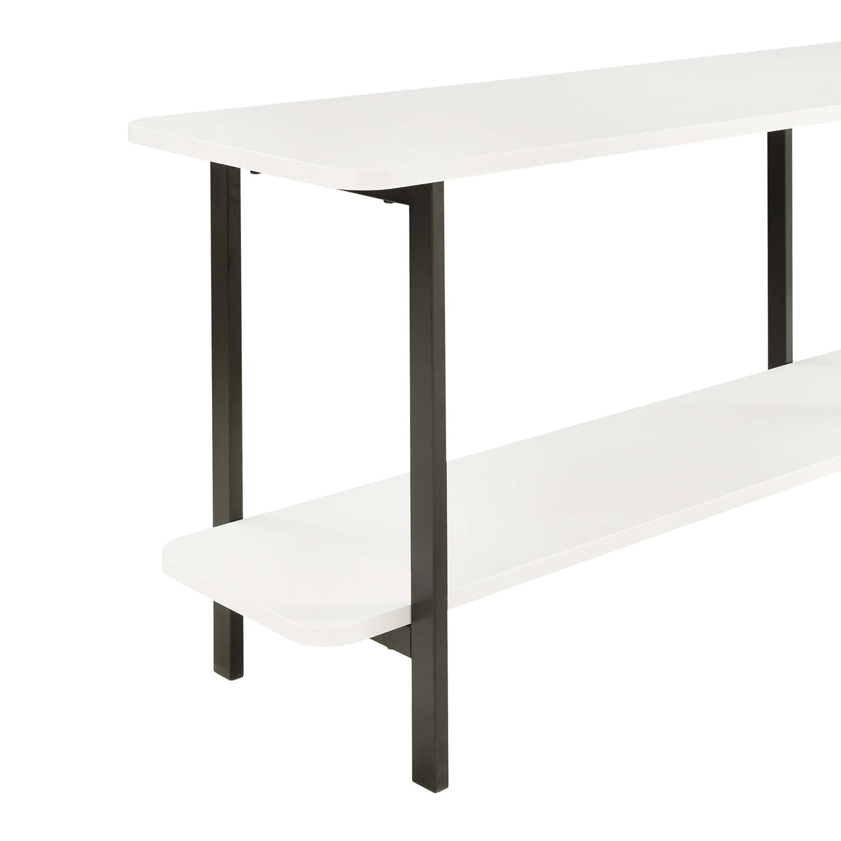 Celine Side Table Console in White by Manhattan Comfort at Eve Furniture