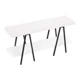 Celine Side Table Console in White by Manhattan Comfort at Eve Furniture