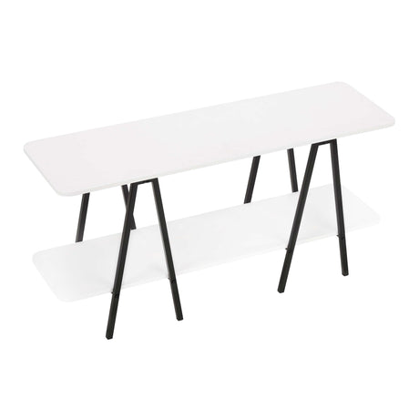 Celine Side Table Console in White by Manhattan Comfort at Eve Furniture