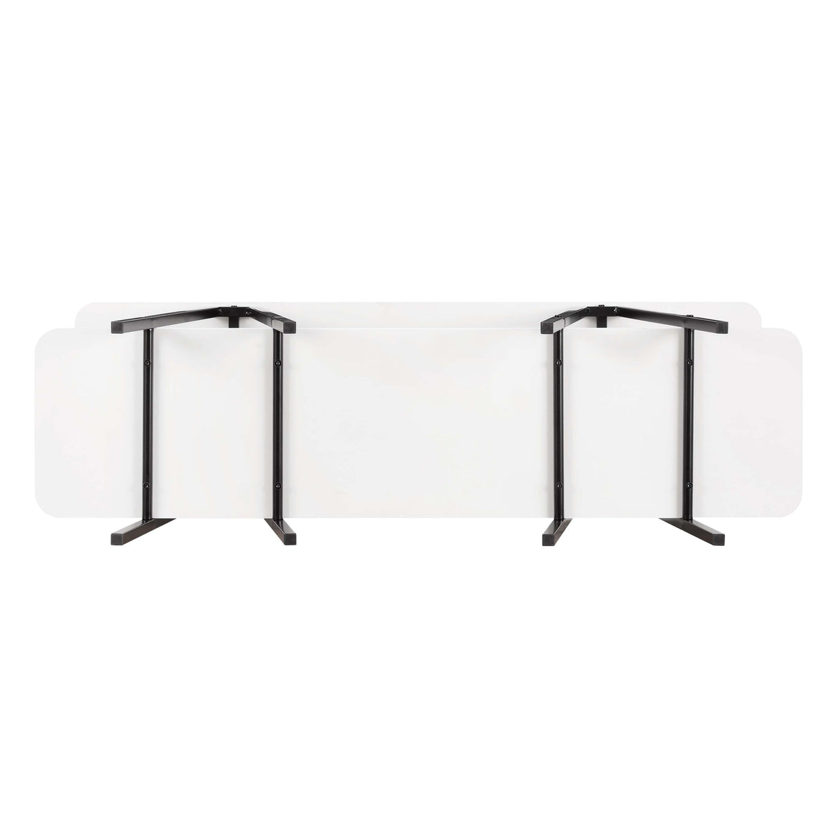 Celine Side Table Console in White by Manhattan Comfort at Eve Furniture