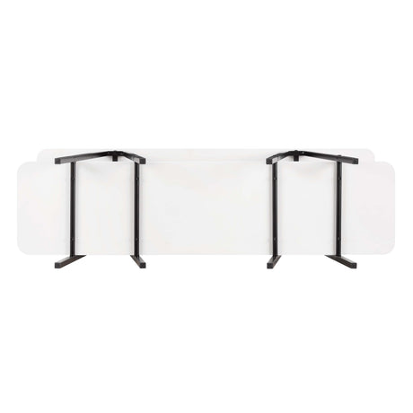 Celine Side Table Console in White by Manhattan Comfort at Eve Furniture