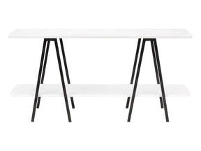 Celine Side Table Console in White by Manhattan Comfort at Eve Furniture
