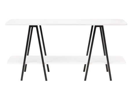 Celine Side Table Console in White by Manhattan Comfort at Eve Furniture