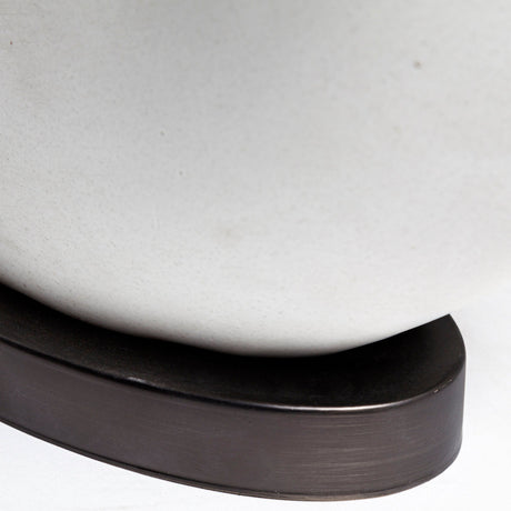 Celtica White Resin Ring-Shaped Base Table Lamp by Mercana at Eve Furniture