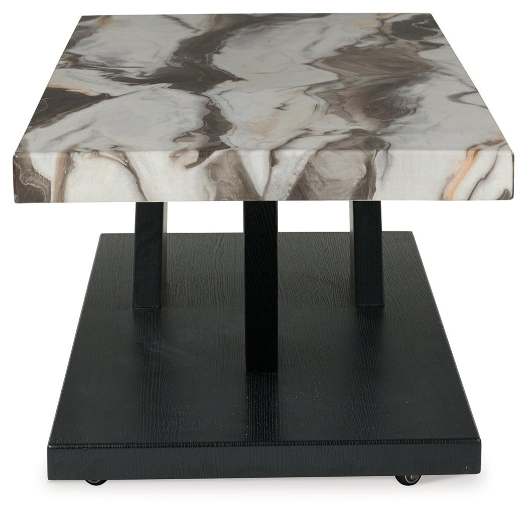 Cendill Dark Brown/White/Black Table (Set of 3) by Ashley at Eve Furniture