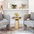 Cendre Side Table Gold & Beige by Zuomod at Eve Furniture