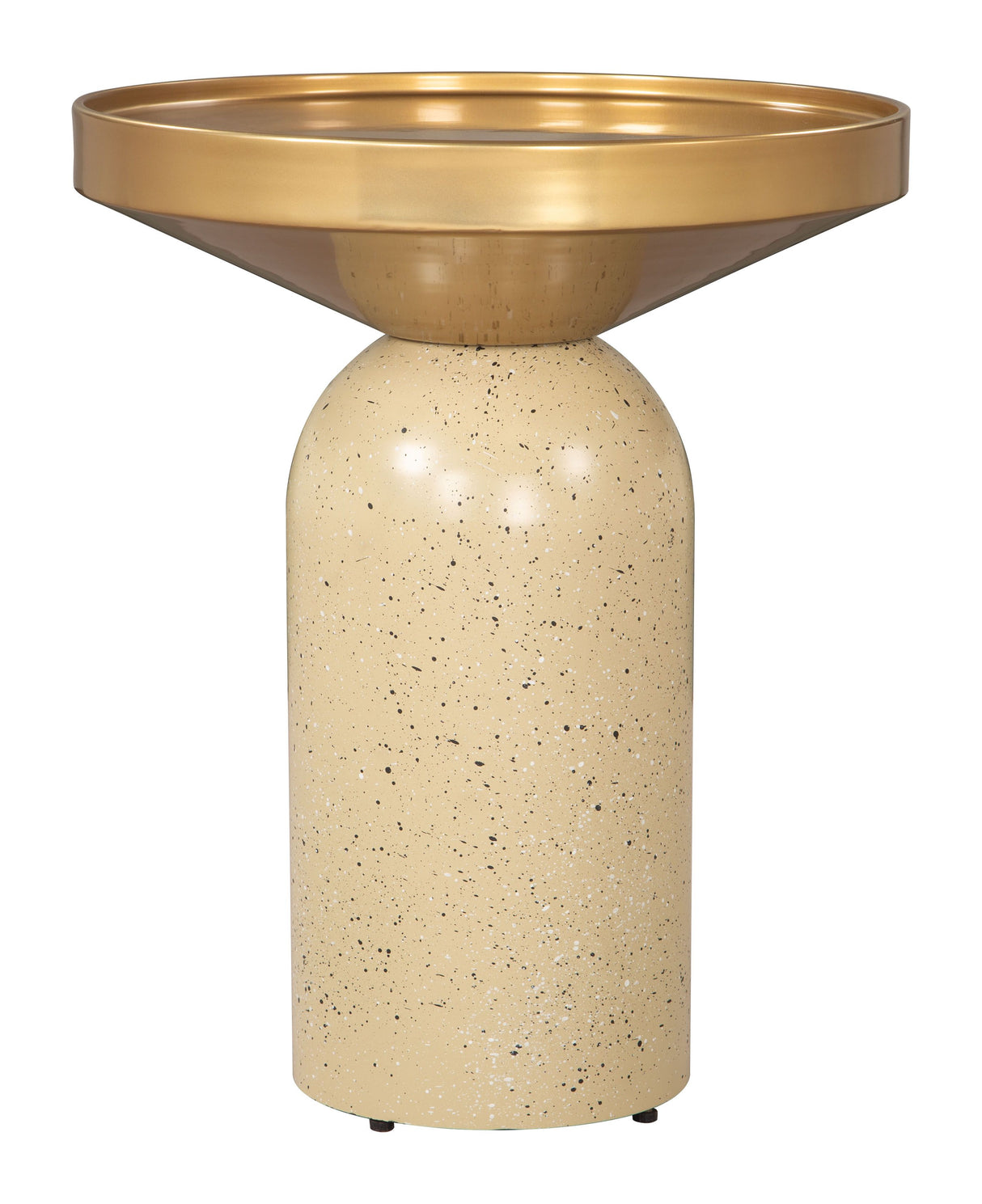 Cendre Side Table Gold & Beige by Zuomod at Eve Furniture