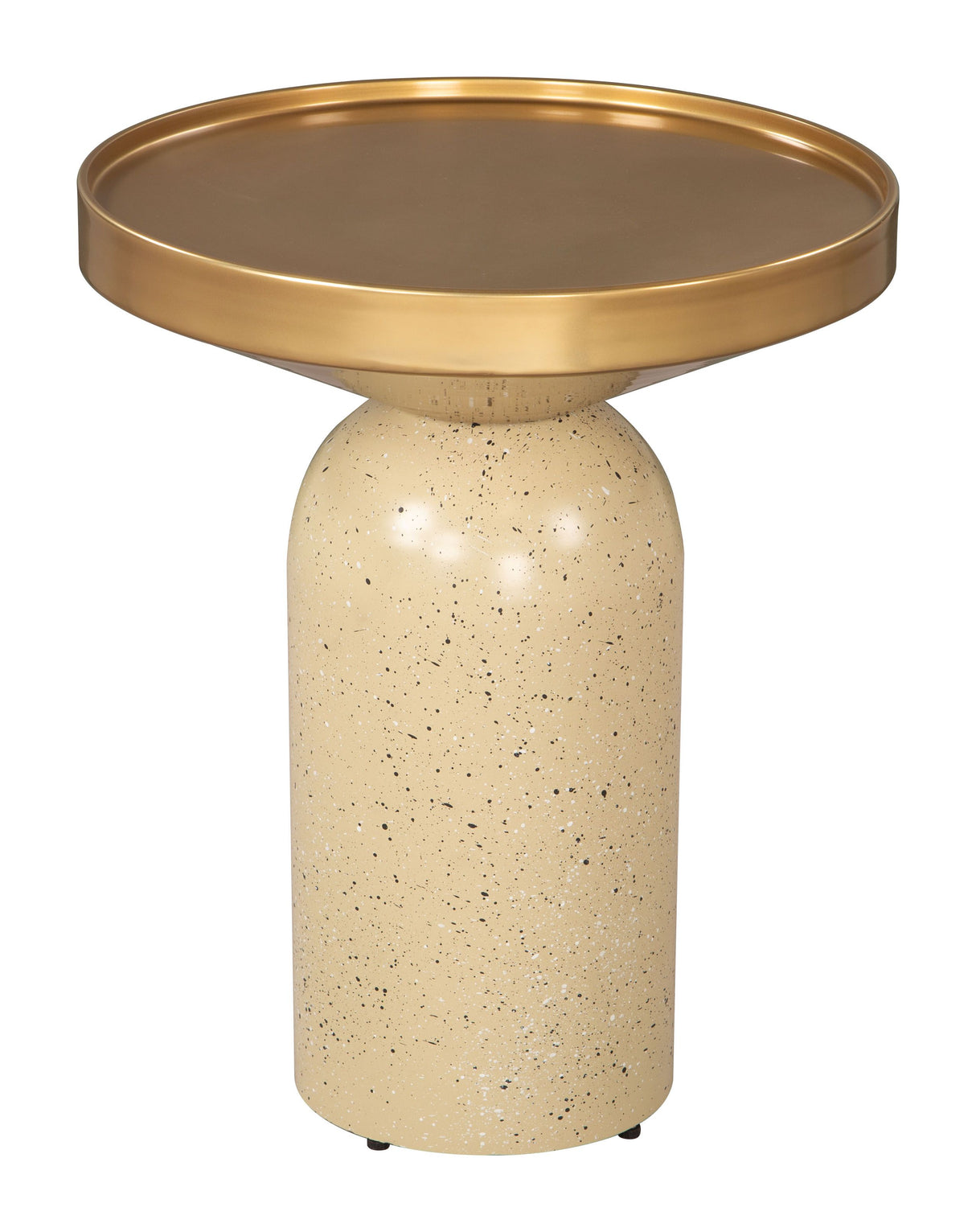 Cendre Side Table Gold & Beige by Zuomod at Eve Furniture