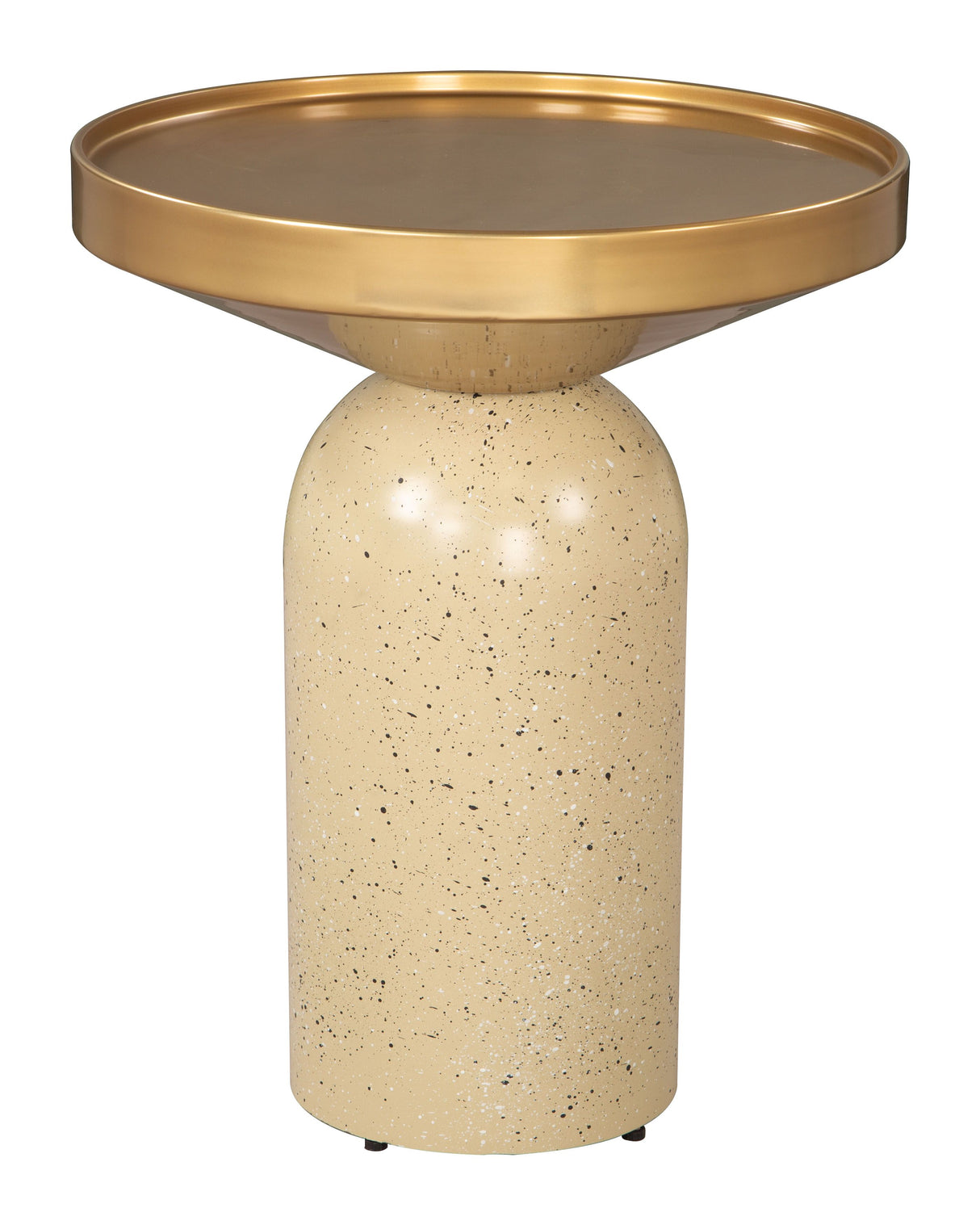 Cendre Side Table Gold & Beige by Zuomod at Eve Furniture