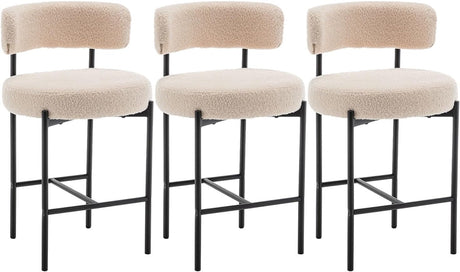 Centair Boucle Bar Stools Set of 3 by Eve Furniture at Eve Furniture