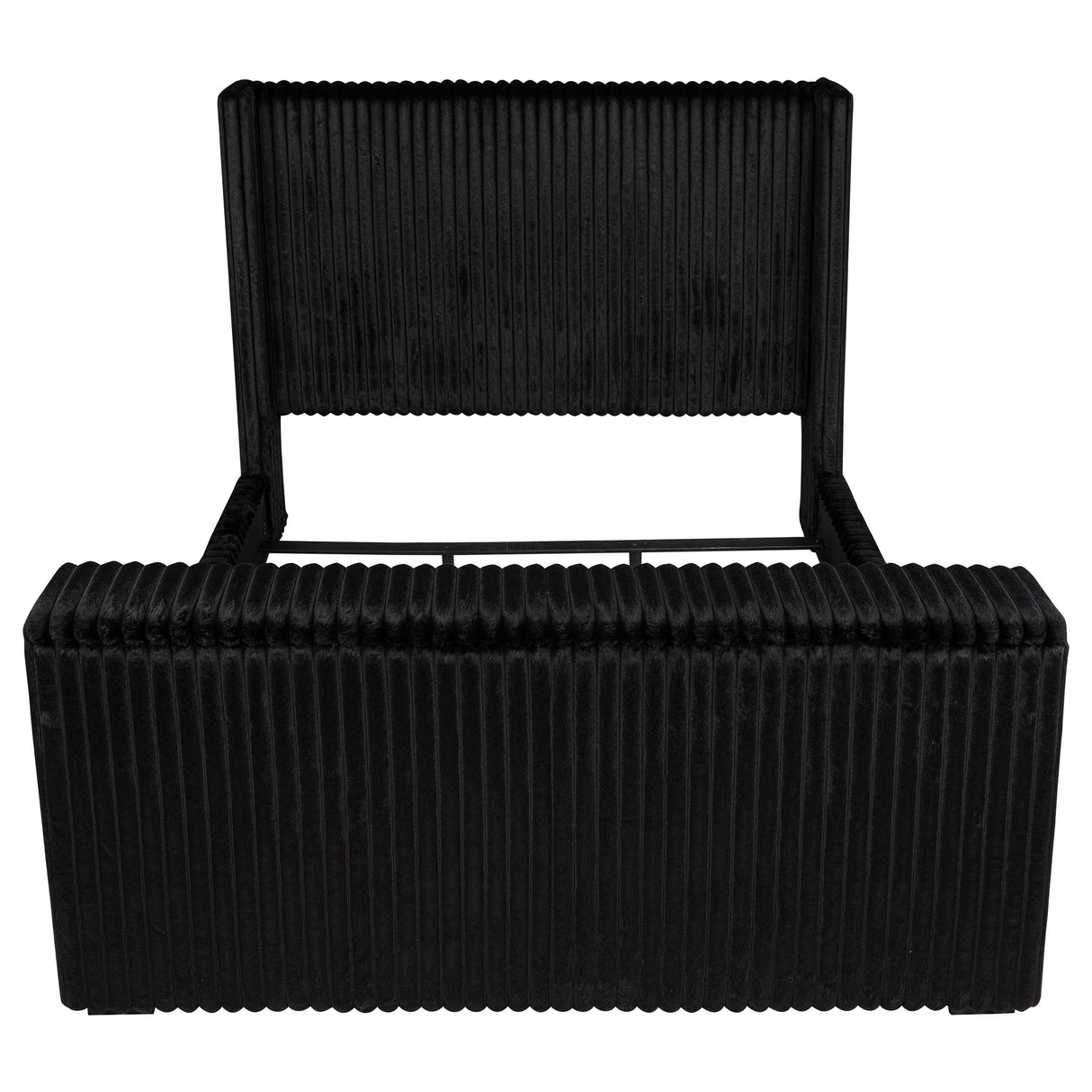 Centergrove Black Upholstered California King Wingback TV Bed by Coaster at Eve Furniture